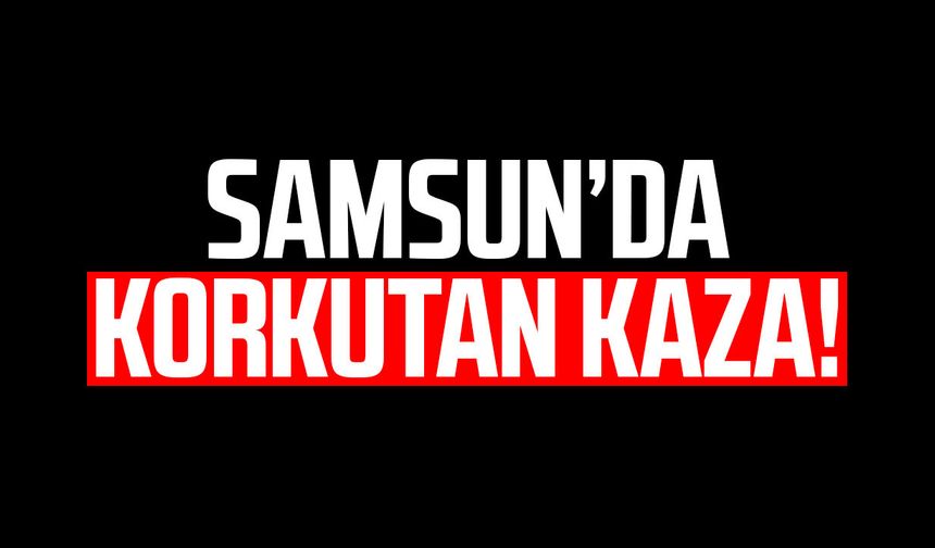 Samsun Alaçam’da otomobil refüje çarptı! - samsungazetesi.com