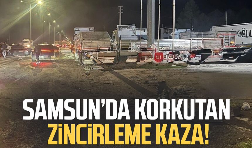 Samsun Terme'de zincirleme kaza! 3 araç karıştı