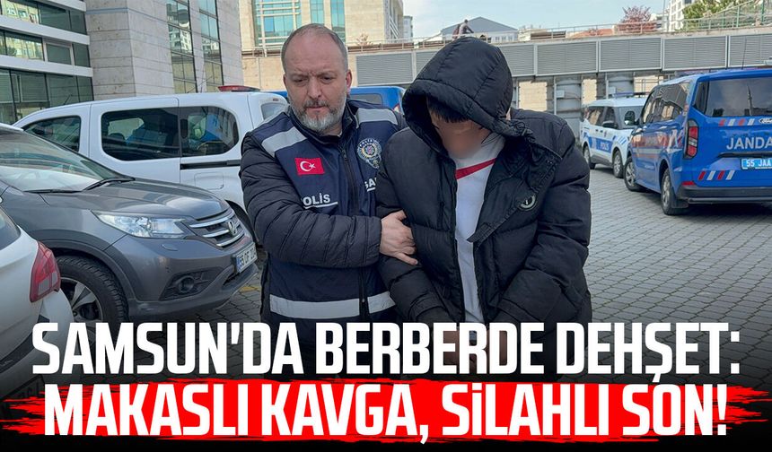 Samsun’da berber salonu savaş alanına döndü!