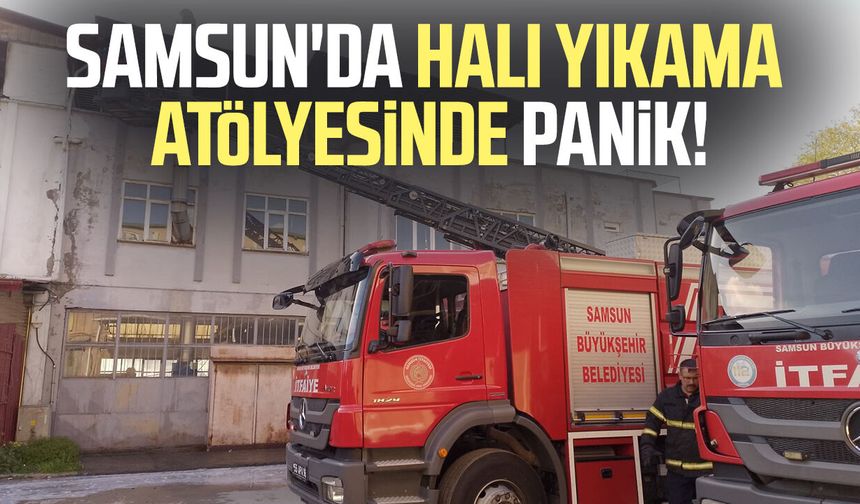 Samsun'da halı yıkama atölyesinde yangın!