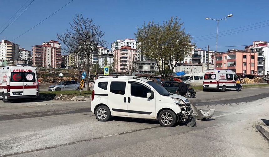 Samsun’da kavşakta korkutan kaza!