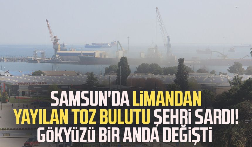 Samsun'da limandan yayılan toz bulutu şehri sardı!