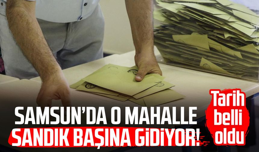 Samsun’da Darıçayalanı Mahallesi sandık başına gidiyor! Tarih belli oldu