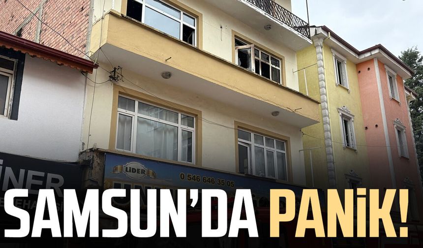 Samsun’da panik! Apartman dairesi alevlere teslim oldu