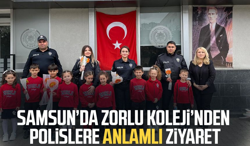 Samsun’da Zorlu Koleji’nden polislere anlamlı ziyaret - samsungazetesi.com