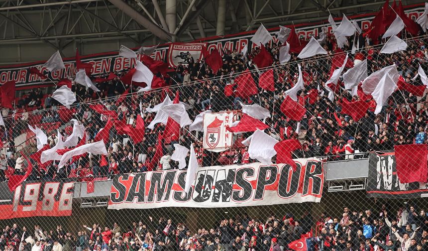 Samsunspor tribünlerinden görsel şölen!
