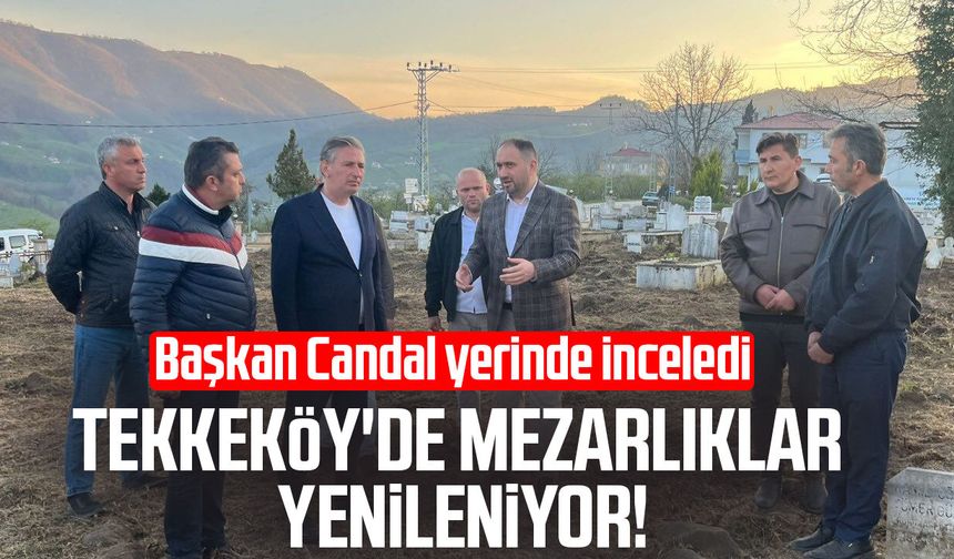 Tekkeköy'de mezarlıklar yenileniyor! Başkan Mustafa Candal yerinde inceledi