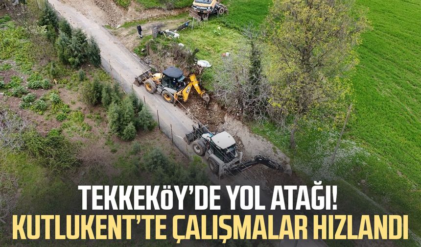 Tekkeköy’de yol atağı! Kutlukent’te çalışmalar hızlandı
