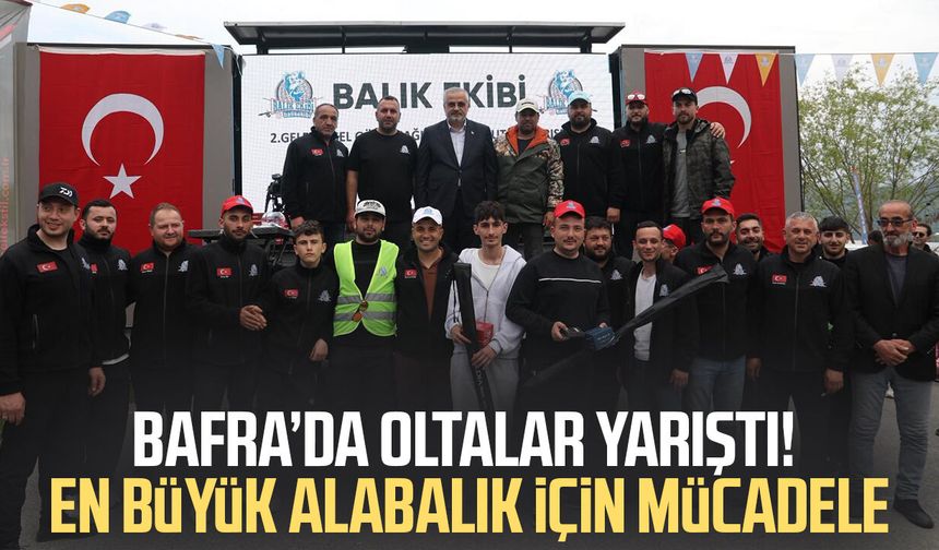 Bafra’da oltalar yarıştı! En büyük alabalık için mücadele