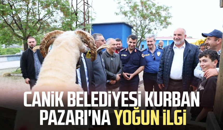 Canik Belediyesi Kurban Pazarı'na yoğun ilgi