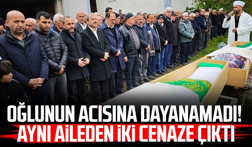 Evlat acısına dayanamadı! Anne ile oğlu son yolculuğuna uğurlandı