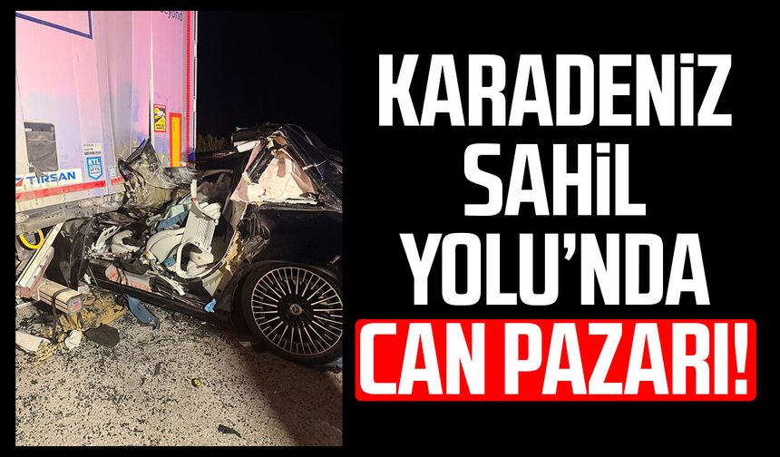 Giresun’da korkunç kaza: Tıra çarpan sürücü öldü