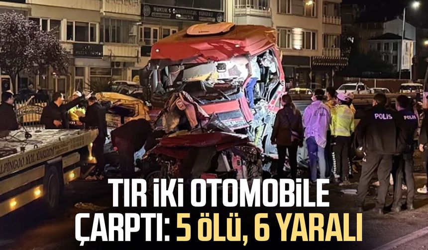 Giresun'da tır iki otomobile çarptı: 5 ölü, 6 yaralı