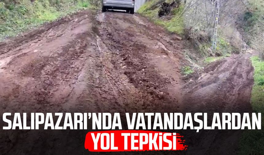 Salıpazarı’nda vatandaşlardan yol tepkisi