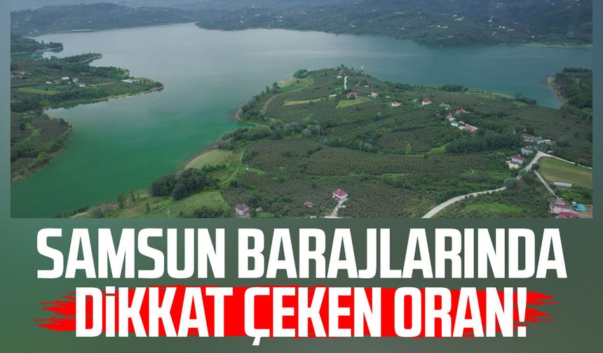 Samsun barajlarında dikkat çeken oran!