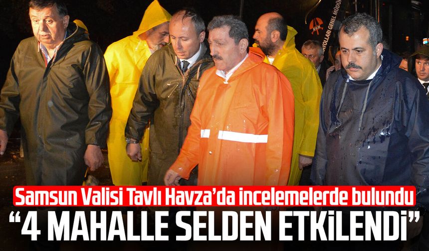 Samsun Valisi Orhan Tavlı Havza'da incelemelerde bulundu