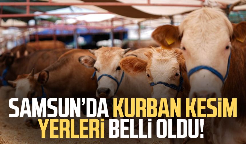 Samsun’da kurban kesim yerleri belli oldu! İşte tam liste
