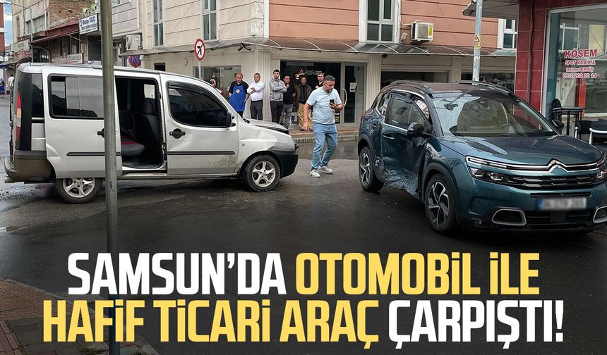Samsun’da otomobil ile hafif ticari araç çarpıştı: 7 yaralı!