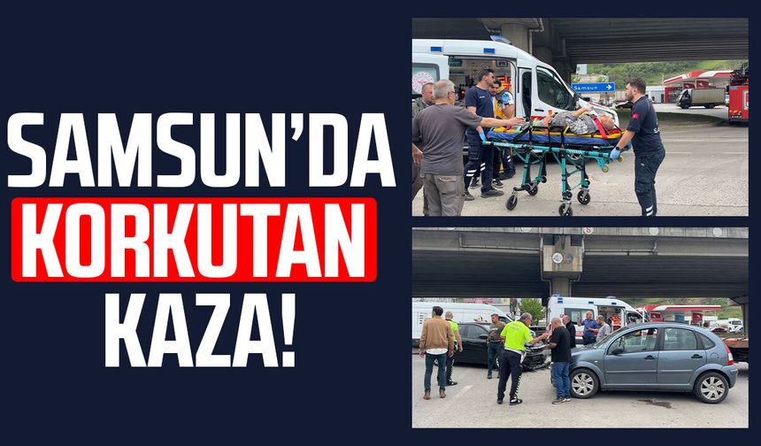 Samsun'da sanayi girişinde kaza! 2 yaralı