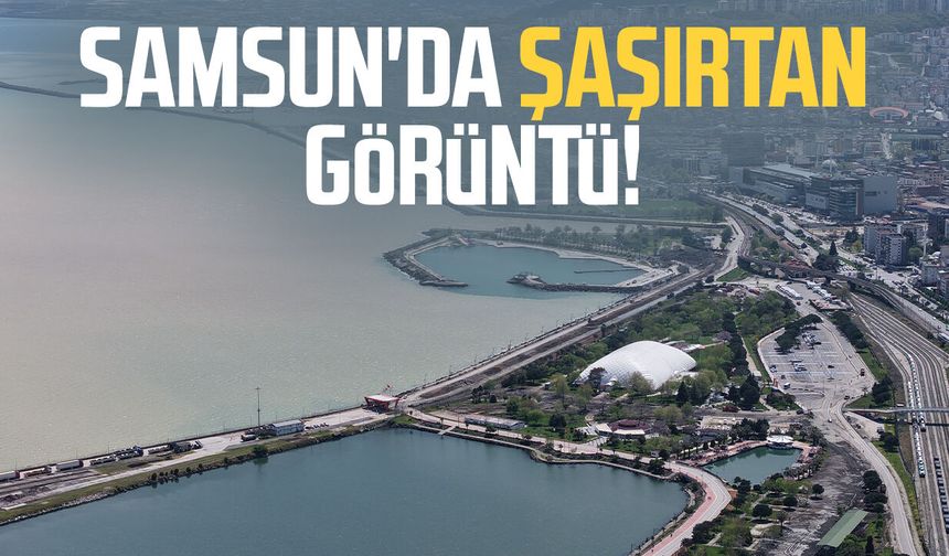 Samsun'da şaşırtan görüntü! Karadeniz'in rengi değişti