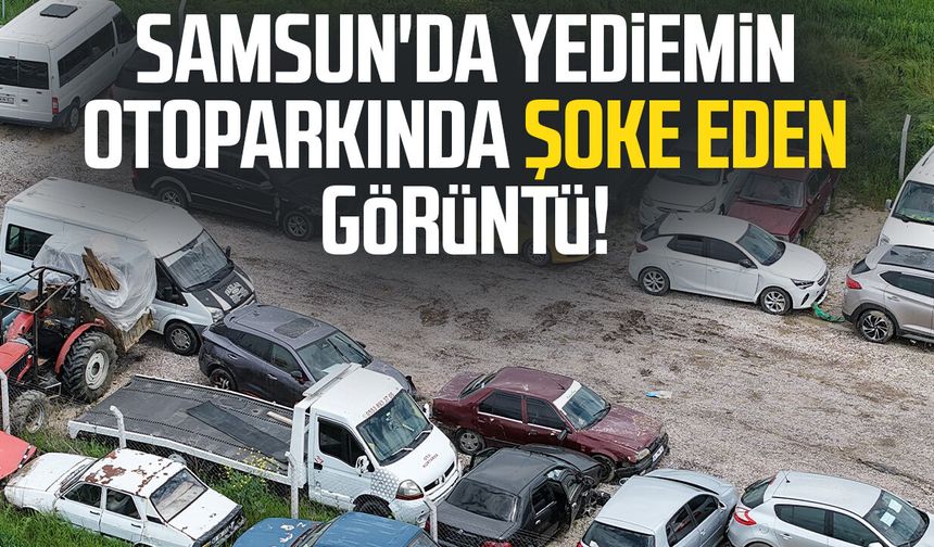 Samsun'da selin ardından araç mezarlığı oluştu!
