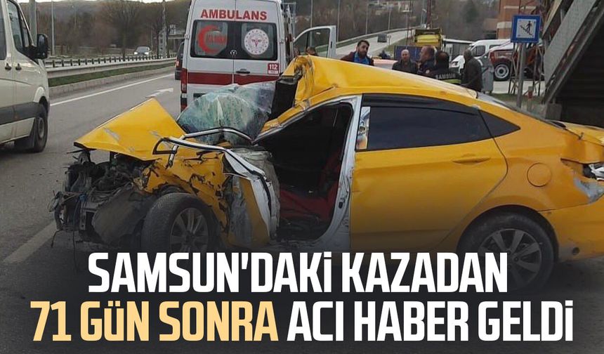 Samsun'daki kazada ağır yaralanan sürücü Mert Semiz hayatını kaybetti