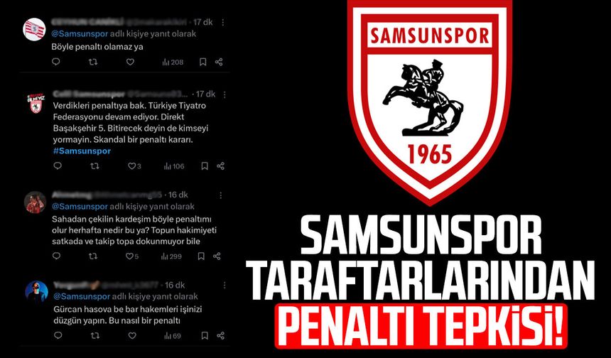 Samsunspor taraftarlarından penaltı tepkisi!