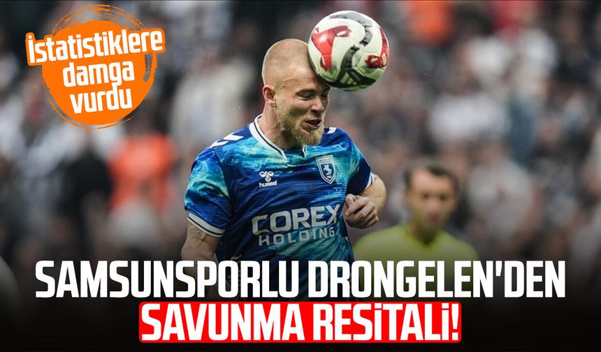 Samsunsporlu Rick van Drongelen'den savunma resitali!