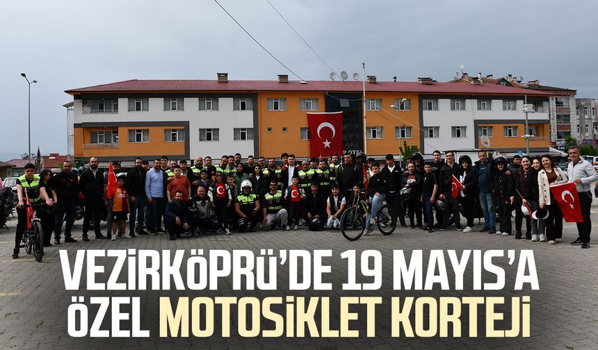 Vezirköprü’de 19 Mayıs’a özel motosiklet korteji
