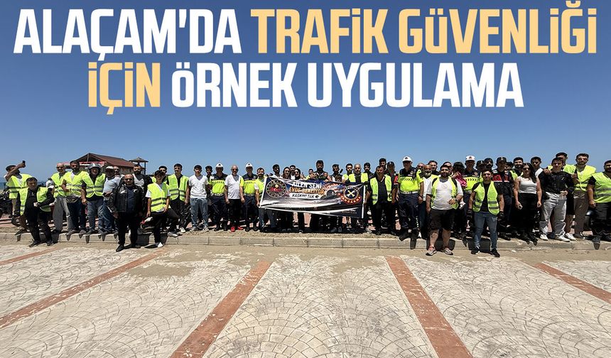 Alaçam'da trafik güvenliği için örnek uygulama