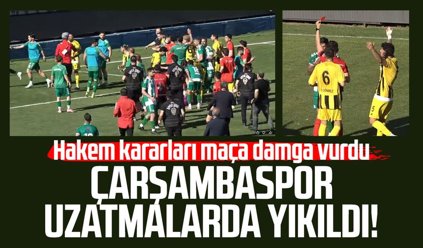 Çarşambaspor'un 3. Lig hayali uzatmalarda yıkıldı