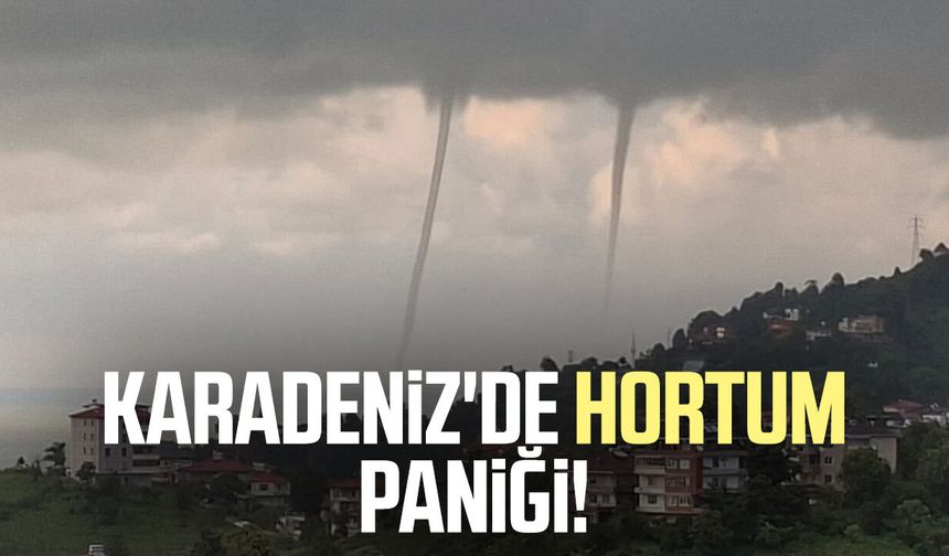 Karadeniz'de hortum paniği! 3 ilçeden görüldü
