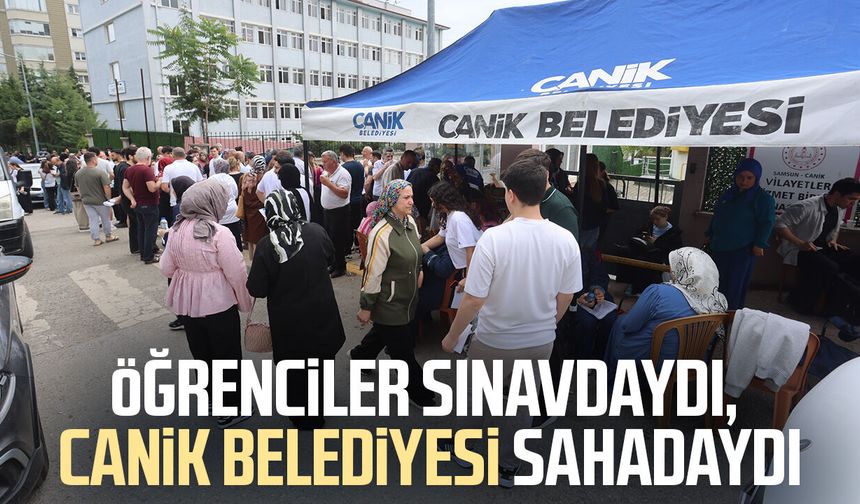 Öğrenciler sınavdaydı, Canik Belediyesi sahadaydı