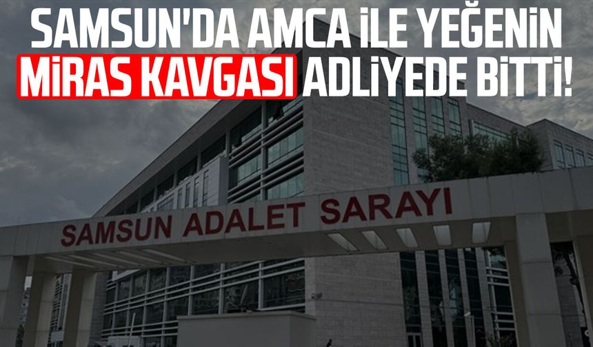 Samsun'da amca ile yeğenin miras kavgası adliyede bitti!