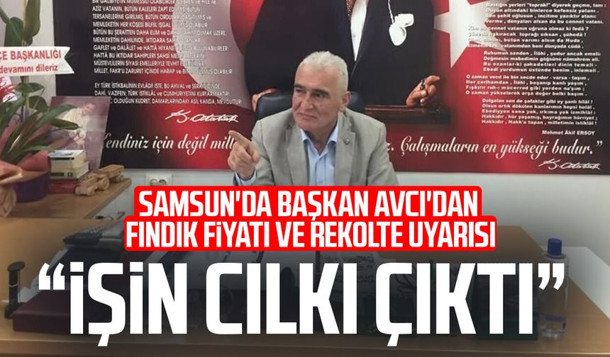 Samsun'da Başkan Erdal Avcı'dan fındık fiyatı ve rekolte uyarısı