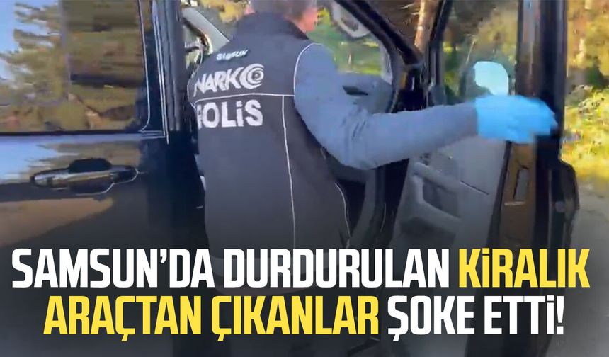 Samsun’da durdurulan kiralık araçtan 225 bin hap çıktı