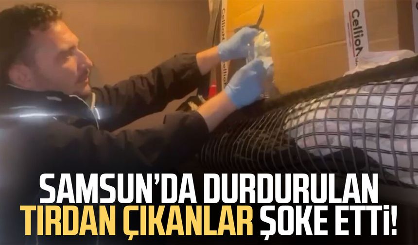 Samsun’da durdurulan tırdan 129 bin hap çıktı!