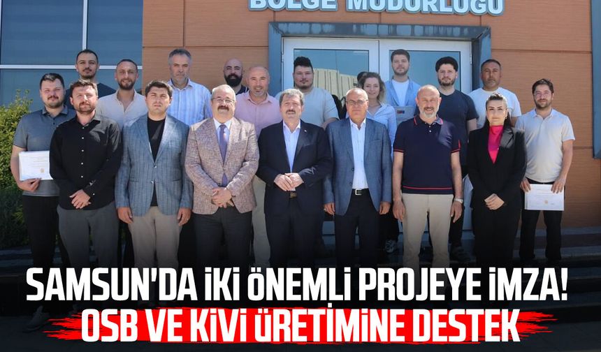 Samsun'da iki önemli projeye imza! OSB ve kivi üretimine destek - samsungazetesi.com