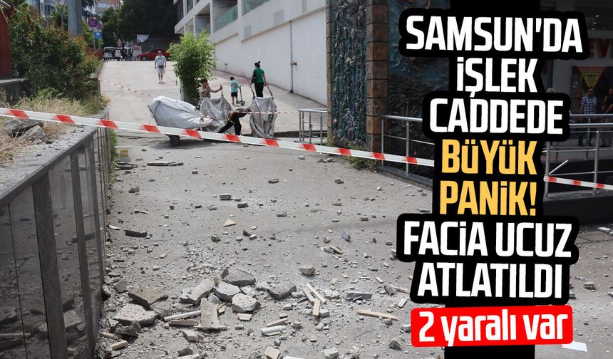 Samsun'da işlek caddede büyük panik! Facia ucuz atlatıldı