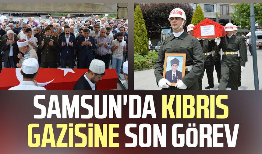 Samsun'da Kıbrıs gazisi Şerif Kaplan'a son görev