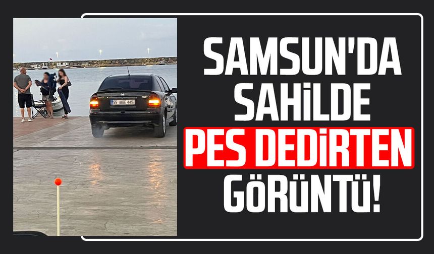 Samsun'da sahilde pes dedirten görüntü!