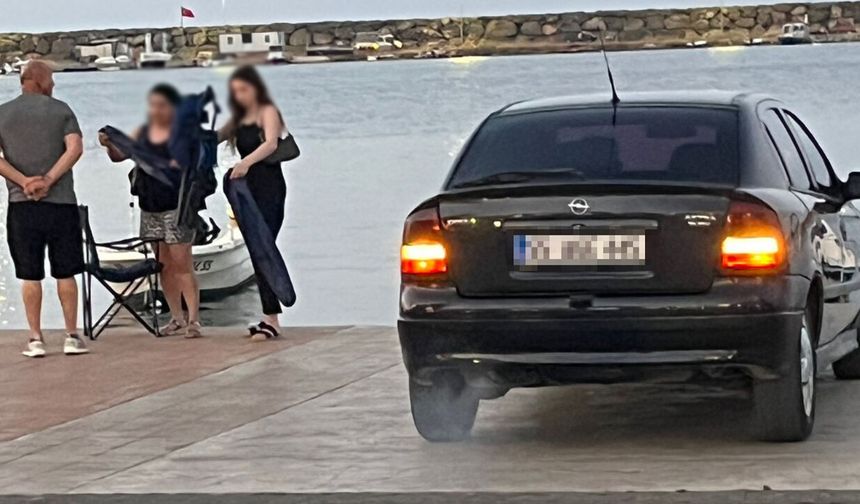 Samsun'da sahilde pes dedirten görüntü!