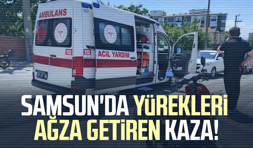 Samsun'da korkutan motosiklet kazası! Sürücü yaralandı