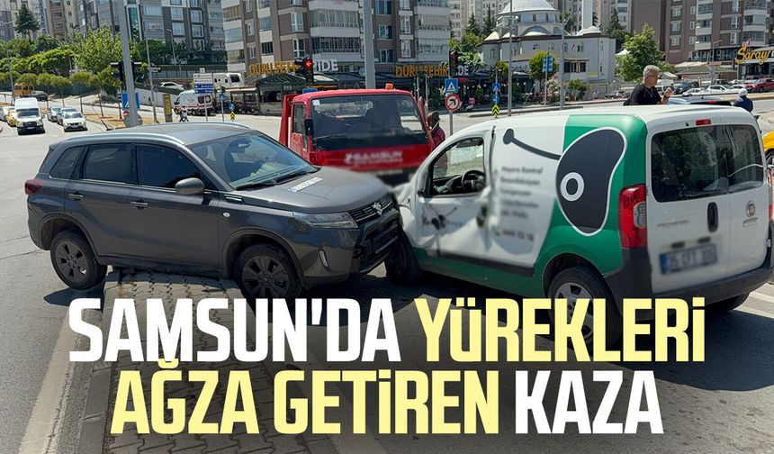 Samsun'da korkutan kaza! Baba ile 2 yaşındaki oğlu yaralandı