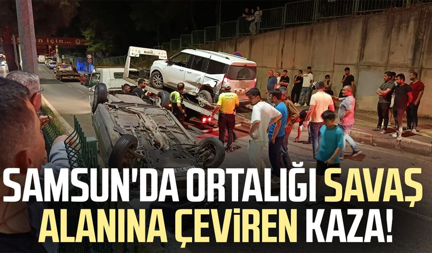 Samsun'da zincirleme kaza! Ortalık savaş alanına döndü