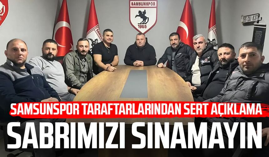 Samsunspor taraftar gruplarından Barış Göktürk'e sert tepki