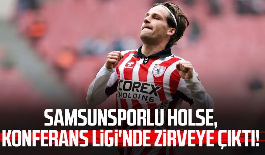 Samsunsporlu Carlo Holse, Konferans Ligi'nde zirveye çıktı!