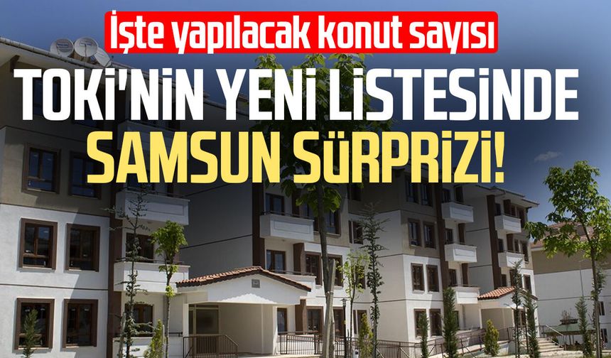 TOKİ'nin yeni listesinde Samsun sürprizi! İşte yapılacak konut sayısı
