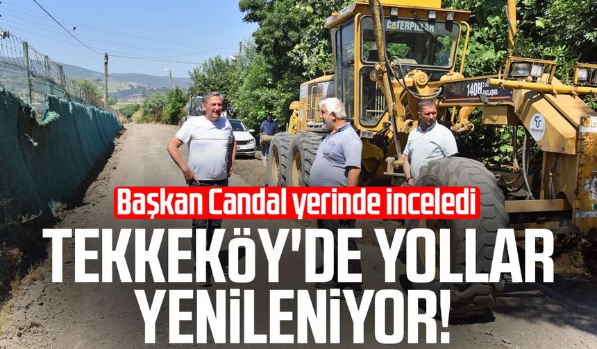 Tekkeköy Aşağıçinik Mahallesi'nde yollar yenileniyor