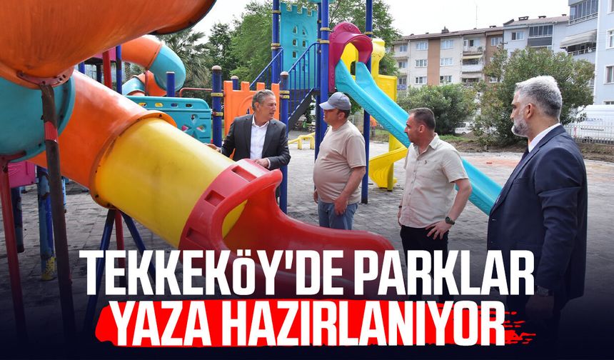 Tekkeköy'de parklar yaza hazırlanıyor